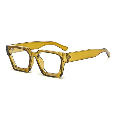 WFFZTZW Montura de gafas retro para mujer, gafas de moda para hombre (oliva)