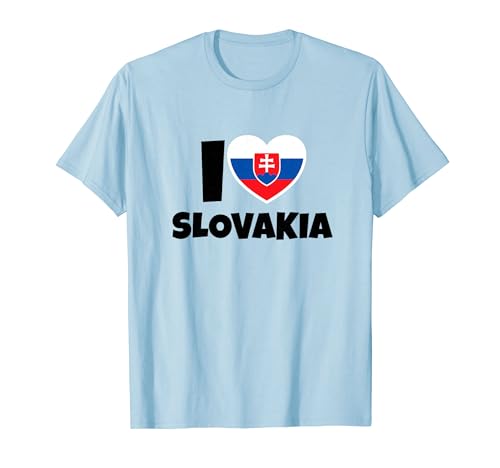 I Love Slovakia con bandera eslovaca y corazón Camiseta