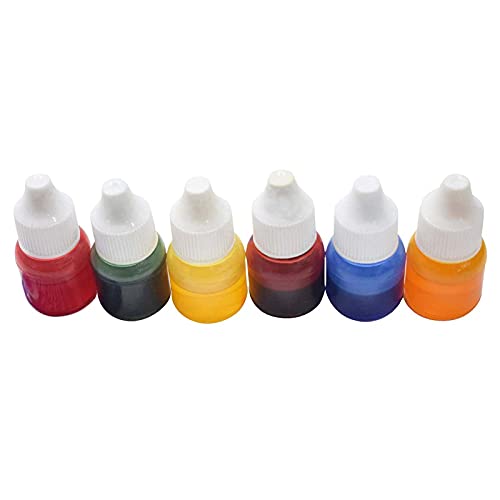 Asian Hobby Crafts Pigment Colors for Candle Making, Candle Pigment Liquid Colors, Candle Making Supply, Candle Making Colors, Wax Candle Making Dyes |Set of 6|5 ML Each Colors