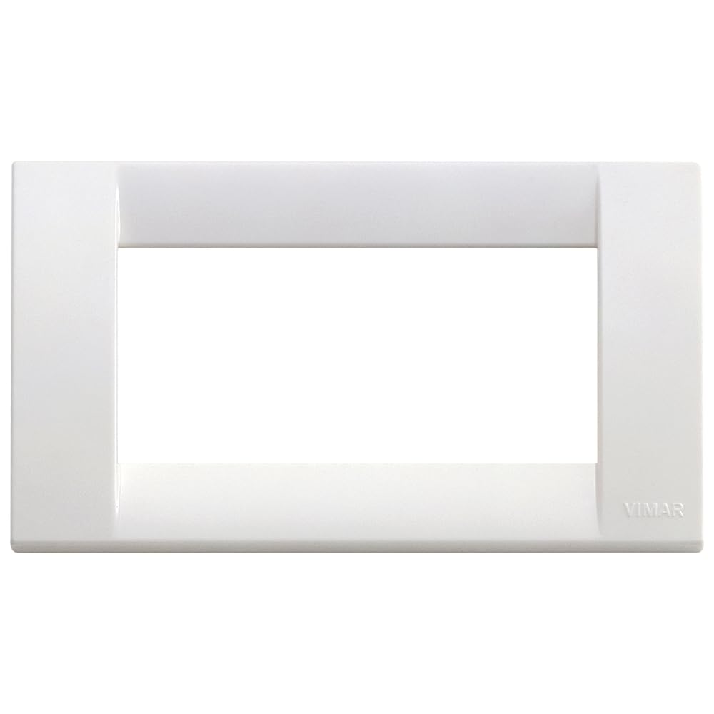 VIMAR 16744.01 Idea Placca Classica 4 Moduli in tecnopolimero, Bianco Brillante