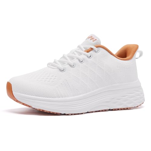 Image of AVW Womens Non Slip Work Shoes Water Resistant Walking Sneakers Food Service Chef Kitchen Shoes