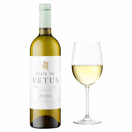 vino blanco verdejo - Flor de Vetus | D.O. Rueda | Vendimia manual | Fermentado en acero inoxidable | Fresco y floral | 13% vol | 75 cl | Servir 6-8 ºC
