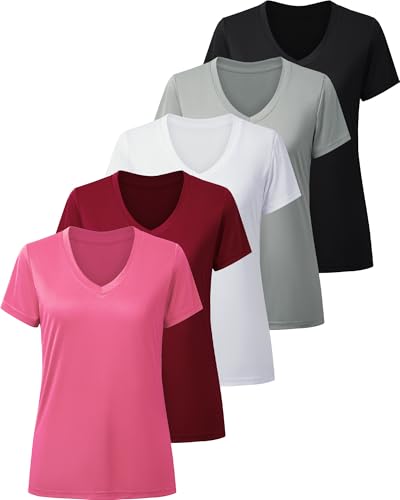 Image of BALENNZ Workout Shirts for Women, Moisture Wicking Quick Dry Active Athletic Women's Gym Performance T Shirts