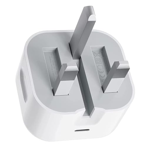 Image of USB C Plug UK,Apple iPad Fast Charger Plug USBC Port 20W USB-C Power Adapter iPhone Head Type C Charge for Pro 12.9 11 13 inch 4th 5th 6th M4 /Air 10.9 5th Gen M2 M3/Mini 6 7/i Pad 5th-11th A16 2025