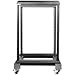 iStarUSA WO15AB-PP24C6 15U 4-Post Open Frame Rack with 1U 24-Port Cat6 Patch Panel