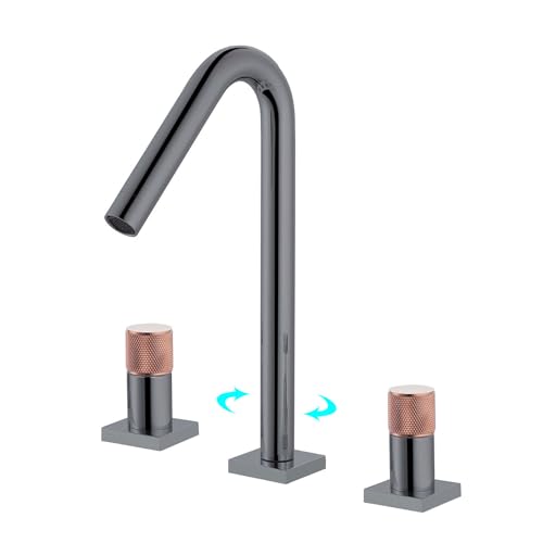 Robinet de lavabo de salle de bain ISCBAFYX HBF0539 mitigeur 3 trous en laiton
