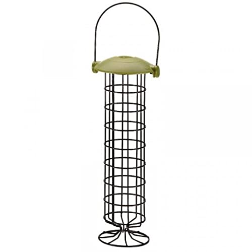 Green Twist Top Wildbird Fat Ball Suet Ball Feeder Chapel Wood 30cm Foglish