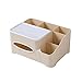 Produktbild Aufbewahrungsbox Einfaches Wohnzimmer Einfache Mehrzweck-Tissue Kreative Haushalts-Plastik-Tissue-Box Desktop-Fernbedienung (Color : Apricot)