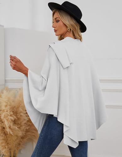 Image of PULI Womens Cross Front Poncho Shawl Wrap Elegant Wedding Formal Gift