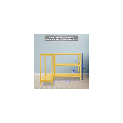 Grima SCAFFALE IN METALLO “GIALLO” ETTORE KIT BULLONI 100 X 40 X H187 CM CON 5 PIANI