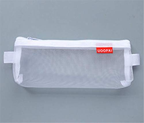 Yevison 1 peça bolsa de tecido de malha transparente estojo para caneta estojo de cosméticos bolsa d