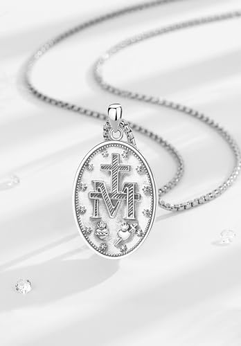 Our Lady of Guadalupe pendant on model