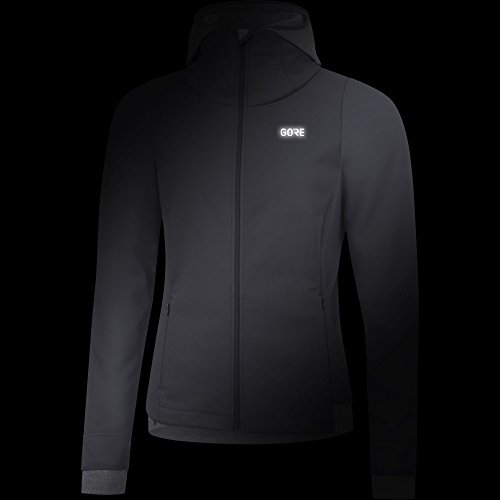Foto von GORE Wear Damen Winddichte Kapuzen-Laufjacke, R3 Women GORE WINDSTOPPER Thermo Hoodie, 36, Grau, 100378