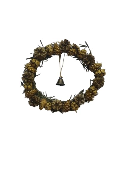 Couronne en bois d'olivier et pommes de pin pour remplacer la deco plastique