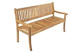 Universell einsetzbar - Das Sitzmöbel ist geeignet für Garten, Terrasse, Wintergarten oder Balkon. Durch seine zeitlose Optik lässt sich die Bank optimal mit anderen Akazien-Gartenmöbeln kombinieren. Jede Bank wurde in liebevoller Handarbeit angefertigt.
