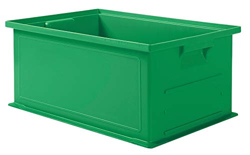 Solid Wall Stacking Cntner, 19x13x8, Green