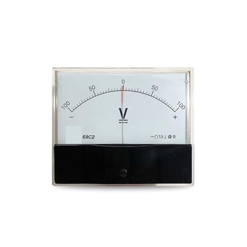 Voltímetro bidireccional CC 59C2 indicador aguja positivo negativo panel analógico 100x120mm