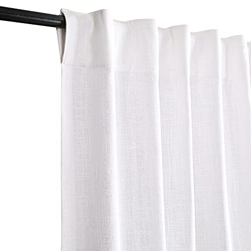 White Cotton Curtains Set of 2, White Cotton Curtains 50x63 inch -Slub Textured,Cotton Curtains,tab top Curtains,White Cotton Curtains,White Panel Curtains,Cotton Duck Curtains,tab top Curtains
