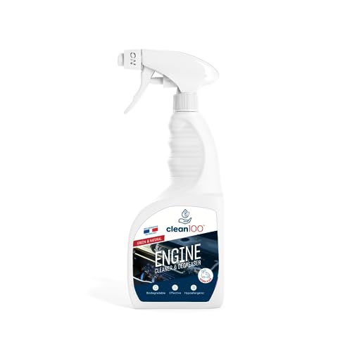 clean100 Engine Cleaner & Degreaser – All Purpose Biodegradable Grease Remover - 100% Natural Cleaner for Cars, Trucks, SUVs, RVs