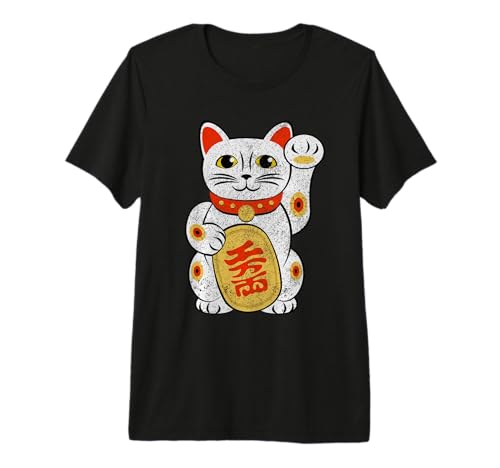 Lucky Cat Japanese Good Luck Charm T-Shirt