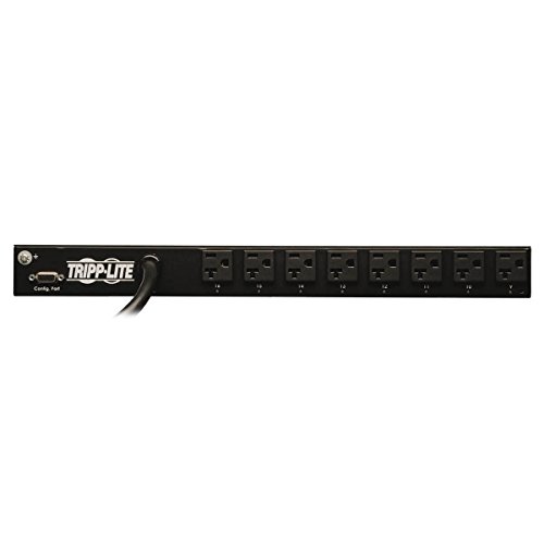 Tripp Lite 1.9Kw Single-Phase Switched Pdu With Lx Platform Interface, 120V Outlets (16 5-15/20R), L5-20P/5-20P Input, 12Ft Cord, 1U Rack-Mount, Taa (Pdumh20Net) Black #TOP1