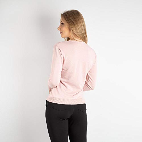 Blusa de malha manga longa 31211 - Rosa - Gg