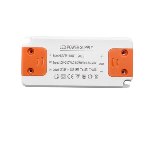 Pilote LED 18W AC185-260V vers DC12V transformateur extra plat