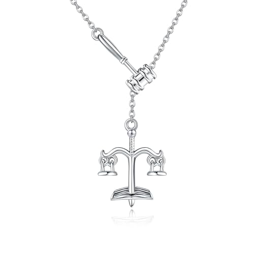 Collier Balance en argent 925 DAYLINLOVE, bijou de justice élégant et réglable