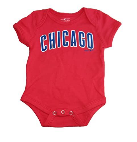 Vf Chicago Cubs Wordmark Infant One Piece Bodysuit Creeper - Red (Chicago Cubs, 0-3 Months) #TOP14