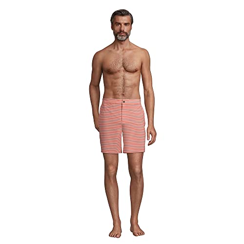 Lands' End Men's Sunset Swim Short 7 Inch Orange/Cobalt Stripe Regular XX-Large4