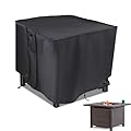 Saking Fire Pit Cover, 38 inch Square Fire Table Covers for Patio Gas Propane Firepit, Waterproof Outdoor Table Cover - 38"L x 38"W x 28"H