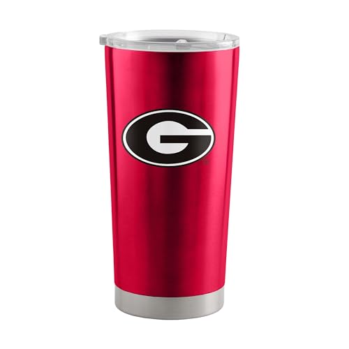 Image of Logo Brands 20 oz Powder Coat Tumbler- Insulated Tumbler with Lid for Water, Iced Tea or Coffee, Smoothie and More