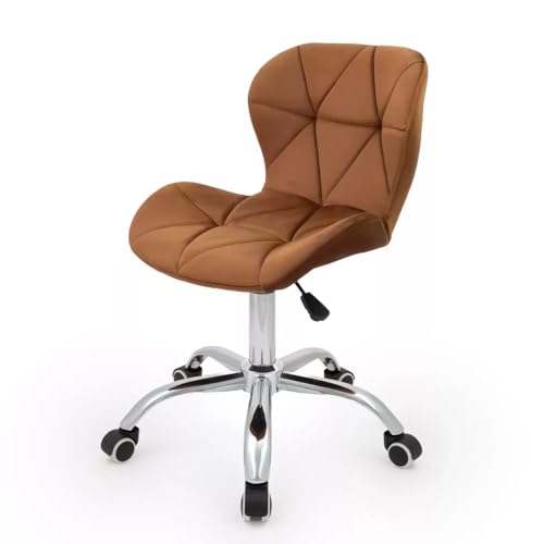 Image of Amazon Brand - Umi Height-Adjustable Velvet Office Study Computer Desk Chair for Salon, Spa, Bar in Tan Color