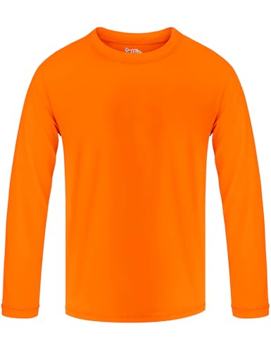 Image of Boys Rash Guard Swim Shirt Long Sleeve Shirts UPF 50+ Sun Shirt Quick Dry Fit Neon Tees Activewear for Kids Girls Youth 2-16Y