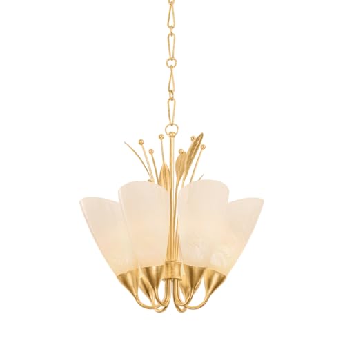 Hudson Valley Lighting Forest Glen 6-Light Chandelier | Vintage Gold