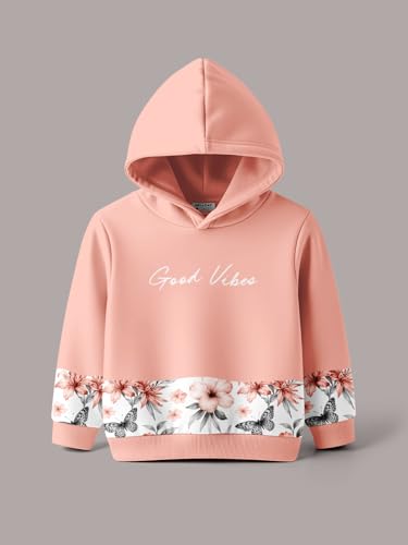 Image of HELLCAT Trendy Co-ords With Hoodie Sweatshirt and Trackpant Clothing Set for Girls.