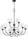 Quorum 6109-9-86 Transitional Nine Light Chandelier from Celeste Collection in Bronze / Dark Finish,