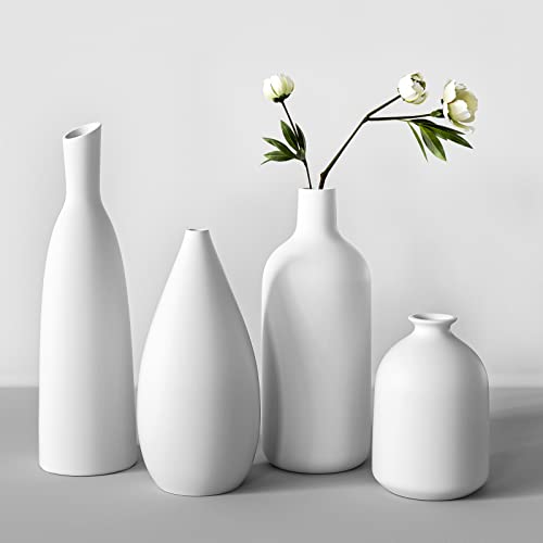 Jarrones Decorativos Modernos 22+19+17+11cm Altura, Floreros Cerá...