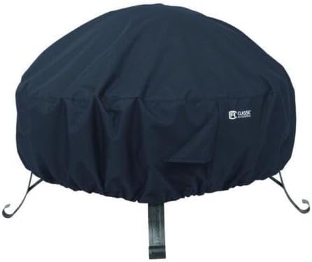 Replacement For Compatible With Classic Accessories 5555301040100 Black Polyester Round Fire Pit Cover 36 W in.