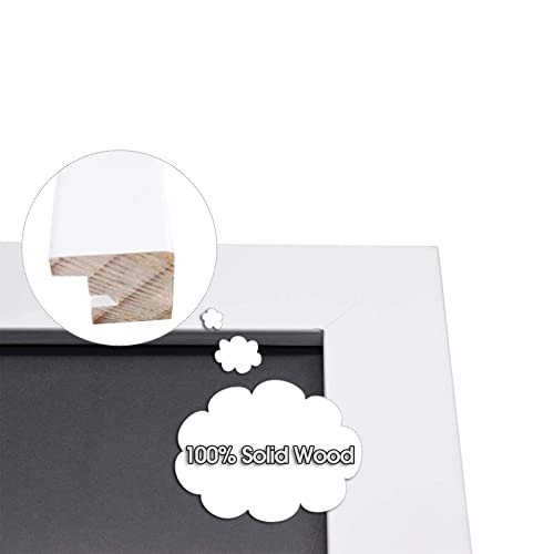 Image of Golden State Art 16x20 Wood Picture Frame with Real Glass and 1.25'' Wide (White)