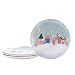 Bico Nordic Village - Set di 4 piatti piatti da 28 cm, per pasta, insalata, continente, forno a microonde e lavastoviglie