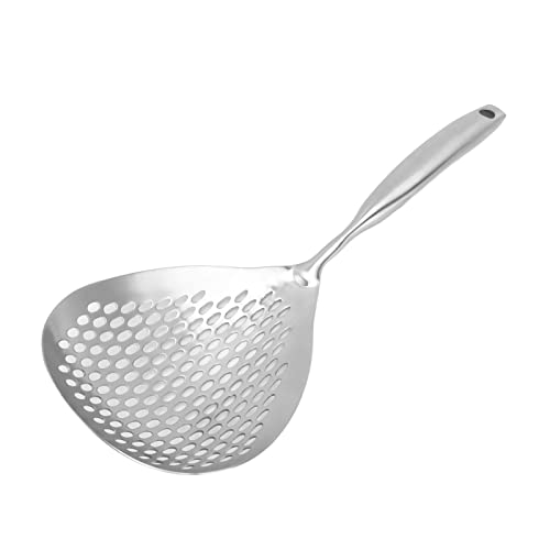 Cucchiaio da Cucina Pentola Calda Colino a Ragno in Acciaio Colino a Manico Lungo in Acciaio Scolapiatti Cucchiaio per Ingrassare l'olio Mestolo Paletta Colino da Cucina Filtri per Alimenti
