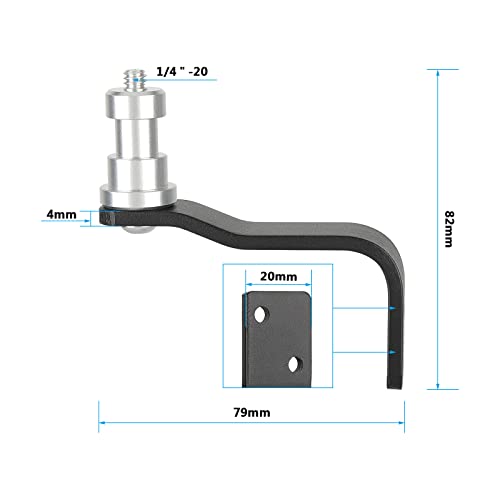 Soporte L con tornillo 1/4 para montaje estable en pared o mesa 2