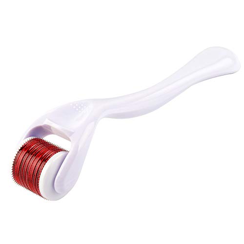 GHzzY Derma Roller - 540 Mikronadelwalze für Gesicht & Körper - Microdermabrasion Facial Roller zur Hautstraffung, Falten- und Aknenarbenentfernung,1.5mm