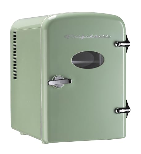 Frigidaire Pink EFMIS129- AMZ EFMIS129 Mini Portable Fridge, 4 litres Capacity Chills Six 12oz Cans, 100% Freon-Free & Eco Friendly, Beverage Cooler