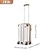 Kono Cabin Suitcase ABS Lightweight Hard Shell - 55x35x20cm 39L Carry-On Hand Luggage 4 Spinner Wheels with Reinforced Corner Protectors (Cream White)