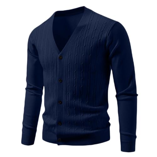 Suéter de punto con botones para hombre en lana de alta calidad y corte limpio 3