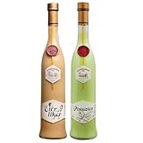 Eierlikör + Pistazienlikör 2x0.5l (Set) | Premium-Qualität | 2 Flaschen a 500ml | Schwechower Brennerei (1229)