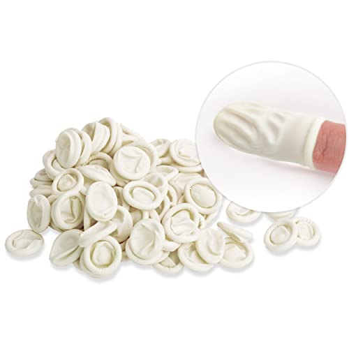 Fingerschutz aus Latex, 300 Stück, Fingerschutz, Fingerschutz, Schnittschutz und hält das Pflaster trocken, inklusive 10 Pflaster