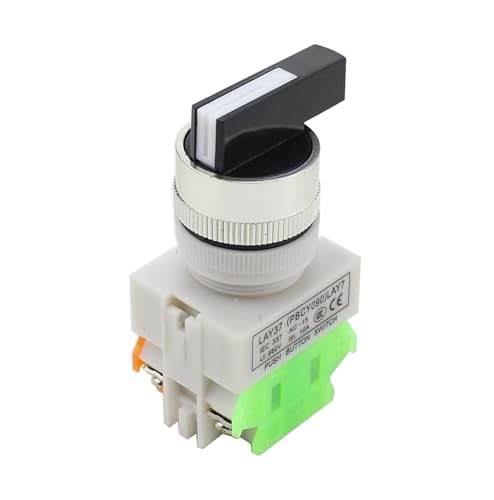 Commutateur rotatif AC 380V 10A interrupteur manuel DPST 2 positions long handle 2NC